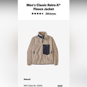 Men’s Patagonia Classic Retro-X Fleece Jacket